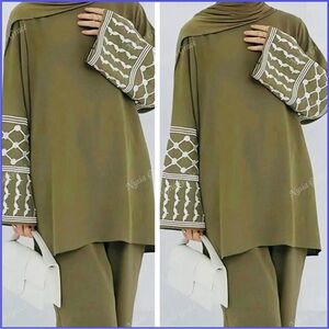 Olive Green two piece cord set! XL 42 sz